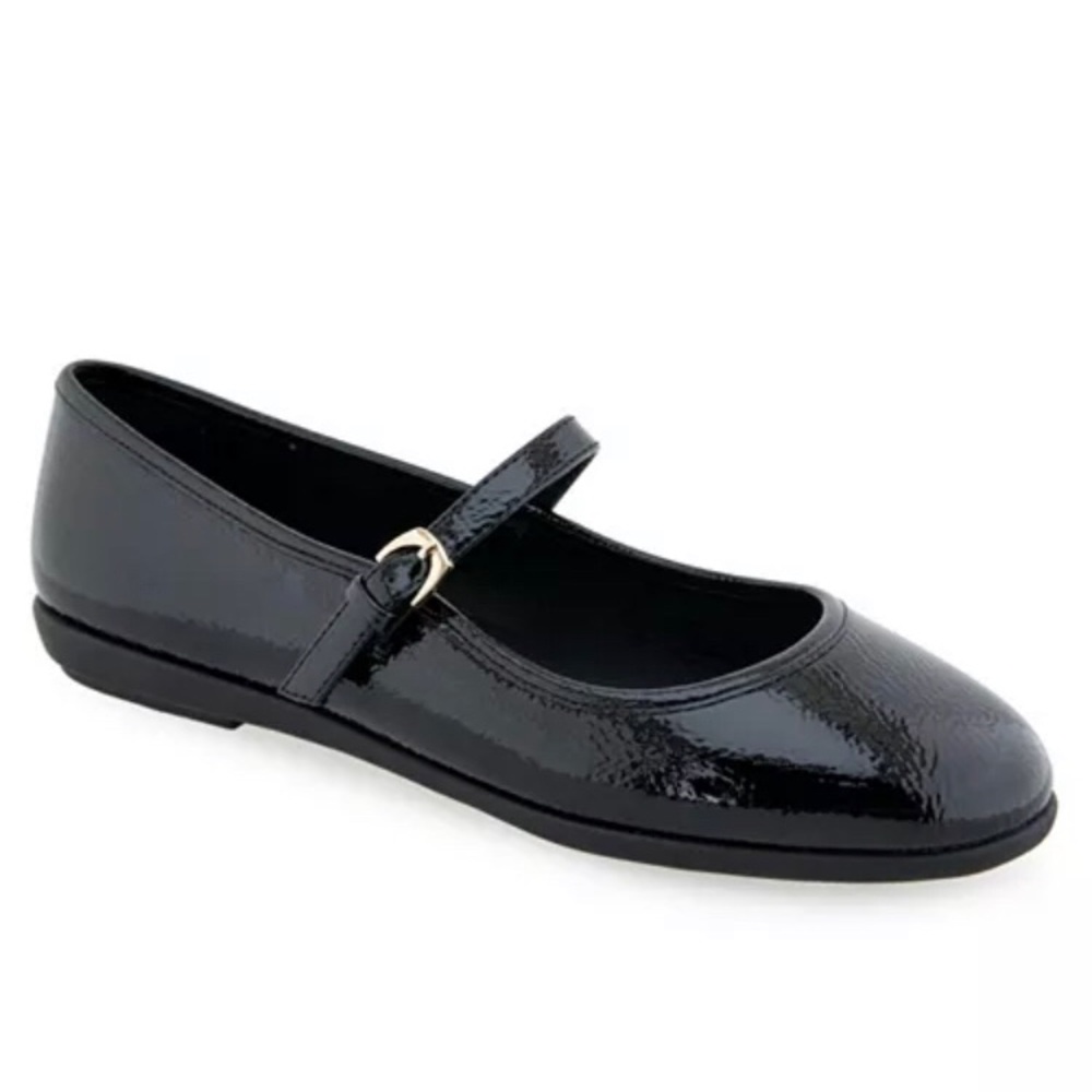 NWT Aerosoles Black Patent Mary Jane Ballet Flats size 8